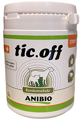 Anibio Tic-Off 140g tic.Off - schützt natürlich - Ungeziefer Schutz für Hunde und Katzen - frei von chemischen Insektiziden