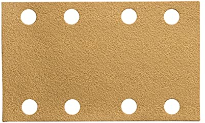 Mirka Gold Universal-Schleifpapier 81x133mm Klett 8-Loch/Korn P60, 50 Stk/Zum Schleifen von Gips, Spachtel, Spanplatten, Holz, Lack