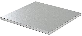 Decora 0931612 QUADRATISCHE TORTENPLATTE Silber cm 25X1,2 H