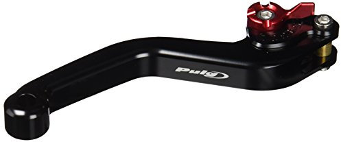 PUIG 130NR Levier de frein 3.0. Short fixe noir avec sélecteur Rouge