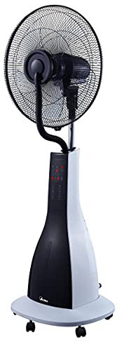 ARDES- AR5M41 Ventilatore a Piantana con Umidificatore a Ultrasuoni ARIEL - Ventilatore a Piantana con Telecomando e Timer - Oscillazione Laterale e Base Ruotata - 3 Velocità/Gradi di Umidificazione