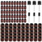 TOVOT 106 Pièces Ponceuse à Tambour 240 Grains Tambours de Ponçage avec mandrin de 3mm pour outils rotatifs