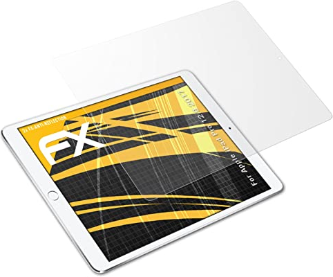 atFoliX Panzerfolie kompatibel mit Apple iPad Pro 12.9 2017 Schutzfolie, entspiegelnde und stoßdämpfende FX Folie (2X)