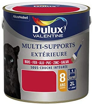 DULUX VALENTINE Peinture Multi-Supports Extérieure - Satin Rouge Coquelicot 2L