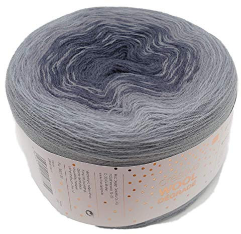 Rico Design Rico Creative Wool Dégradé Strickwolle 4-fädig 200g 800m Nadelstärke 4 Winter Handwäsche bis 40°C Schalwolle Jeans