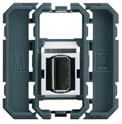 prise usb 2.0 - bornier à vis - hager gallery wxf642