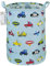 FANKANG Storage Basket, Nursery Hamper Canvas Laundry Basket Foldable with Waterproof PE Coating Large Storage Baskets for Kids Boys and Girls, Office, Bedroom, Clothes,Toys（Car）