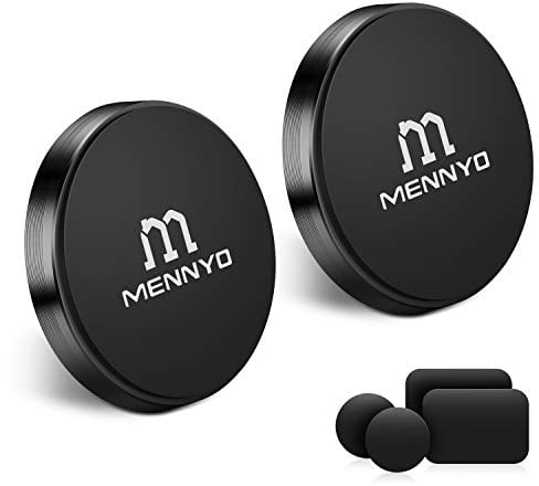 MENNYO Iman Coche movil, Conjunto de 2 Soporte móvil para Coche con Láminas Metálicas Pegado al Tablero | Pared Soporte movil Coche magnético Compatible con iPhone Samsung Galaxy/Note Huawei, etc.