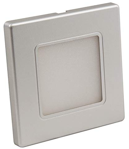 McShine - LED Wand-Einbauleuchte Lampe | LWE-86S | 2,2W, 180 lm, warmweiß, silberner Rahmen