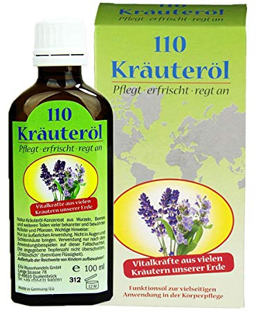 Antico Olio Krauterol alle 110 Erbe con Storica ricetta Tedesca Ricco di Oli Essenziali di qualità Superiore - Made in Germany 1274