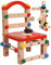 TOWO Wooden Nuts and Bolts Set - Construction Work Bench Chair - Construction Kits for Kids - Wooden Toys for 4 years old