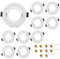 KYOTECH Einbaurahmen Gu10 10er Set einbaustrahler rahmen Schwenkbar led spot einbaurahmen Rund Weiß Einbauleuchten rahmen für Halogen Leuchtmittel LED Modul GU10 MR16 Inkl. GU10 Fassung
