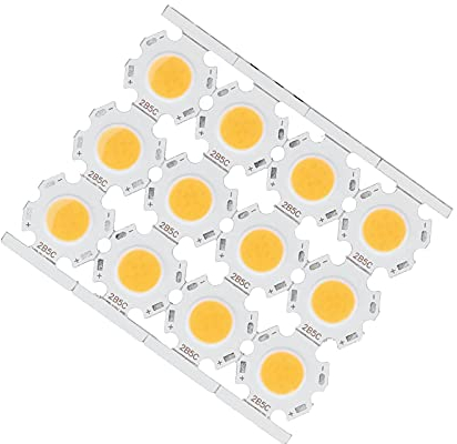 Garosa 12Pcs LED Chips LED Lampenperlen COB Lichtemitter Komponente 5W High Power 15-17V für DIY Spotlights Downlight Deckenleuchte(Warmes Licht)