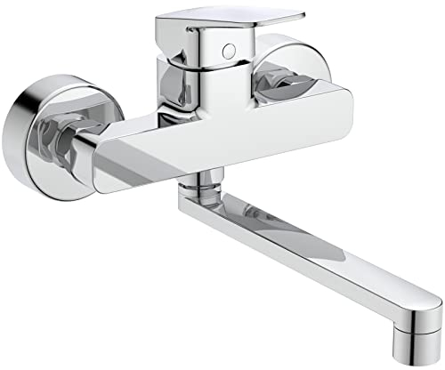 Ideal Standard BD340AA Miscelatore da Cucina a Parete, Cromo, Cartuccia 38mm