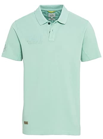 camel active, Kurzarm Polohemd Poloshirt Pique Pastellgrün M