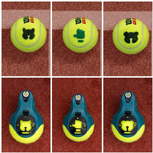 BallTrace Tennisballmarker,Personalisieren Sie Tennisbälle & Padelbälle mit lustigen Emoji & Symbolen,Cooles einzigartiges britisches Tennisgeschenk für Männer und Frauen,Bundle,Paws & Thumbs