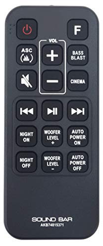 VINABTY AKB74815371 Replacement Remote Control fit for LG Sound Bar SJ3 SJ4 SK3D SK4D SL3D SPH4B-W SPJ4B-W SPJ4BW SPH4BW