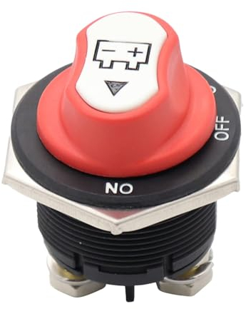 HISports Batterietrennschalter 12V-32V 200A Autobatterie Trennschalter Hauptschalter Wasserdicht Autobatterieschalter Battery Isolator Switch Autobatterie Isolator Schalter für Motorrad Boat Yacht