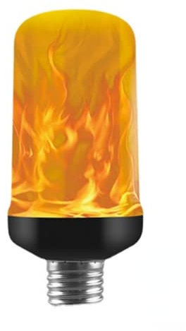 anso E27/E26 LED Flicker Flame Bulb Burning Light Fire Effect Lamp Party Decor Gravity Sensitive Lamp (Yellow,E27)