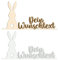 Holz-Osterhase mit Wunschtext - Personalisierter Dekoaufsteller für Ostern - Geschenkidee für Freunde und Familie - Verschiedene Größen (15-30 cm) (Holz Birke Multiplex)