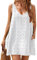 RPAEOY Vestido de Playa para Mujer Sin Mangas Cuello en V con Bolsillos Suelto Ropa de Baño Playa Traje de Baño Vestido de Bikini Camisolas y Pareos Sexy Beach Bikini Cover up (Blanco,S)