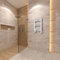WarmeHaus Radiador de toallero con calefacción curvada, color blanco, 600 x 400 mm, radiador de calefacción central para baño y cocina