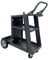 SwitZer Heavy Duty 3-Tier Trolley Welding Cart With Chains Handle Push 80KG Load MIG TIG Welders Plasma Cutter Welder Trolley ARC Gas Bottles Storage Shelf Grey