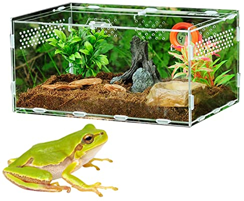 PHASZ Reptilien-Terrarium, Acryl, Reptilien-Lebensraum, Terrarium, Klettern, Haustier-Zuchtbox, Haustier-Lebensraum für Geckos, Wirbellose, Eidechsen, Skorpione