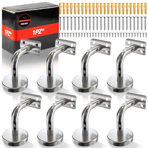 1PZ FX6-001 8 artículos Soporte de pasamanos de escalera de acero inoxidable Soporte de barandilla de escalera Adecuado para hogares interiores y exteriores en jardines y hoteles