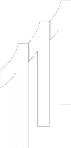 St Helens Home Garden Wheelie Bin Self Adhesive Waterproof Number Sticker Transfer Vinyl pack of 3 White (1)