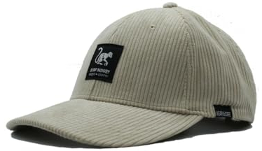 Surf Monkey Klassische Mütze Dad aus Cord, ohne Struktur, recyceltes Polyester, beige, One size