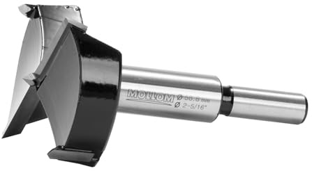 MOLLOM 2-5/16 (58,8mm) Hartmetall Forstnerbohrer | 2,0 mm Stärke YG8-Hartmetallspitzen, Scharnierfräser für Holz, Kunststoff, Sperrholz, präzise Holzbearbeitung