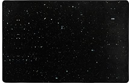 SYLALE Teppich mit schwarzem Glitzer-Druck, 152,4 x 99,1 cm, waschbarer Teppich, Wohnzimmerteppich