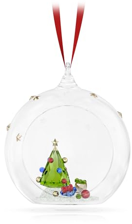 Swarovski Holiday Cheers Tree and Gifts Ball Ornament, grün