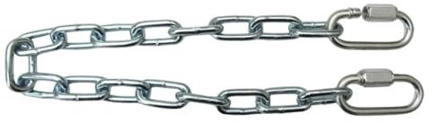 Fitness Chain, Weight Lifting Chains, Cable Machine Extension Chain, LAT Pull Cable Extension Weight Machine Chain, Curl Bar for GYM & HOME USE adjustable Steel Chain with locking 1 pair carabiners