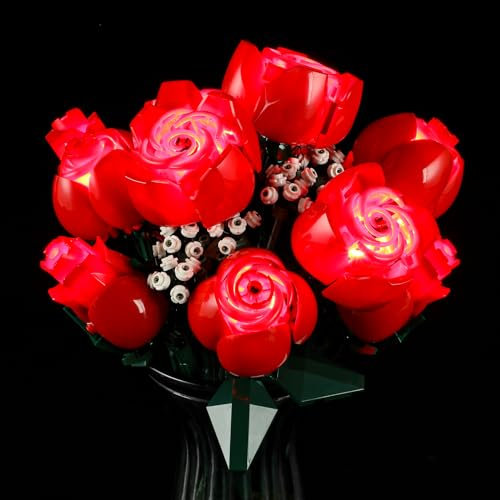 MENZAVA Kit di Illuminazione a LED Compatibile con LEGO 10328 Bouquet di rose Botanical Collection Modello da Costruire - Set di luci per a LED Il Modello (Non includere Il Modello)
