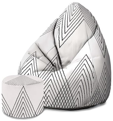 DreamRoots Sitzsack Erwachsene Velvet Samt, Silent Scandinavian