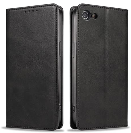 LBH Handyhülle Smartphone-Hülle für Apple iPhone 6 Klapphülle Magnetverschluss Kartenfächer Geldfach Standfunktion Case Etui Rundumschutz Schutzhülle Schwarz