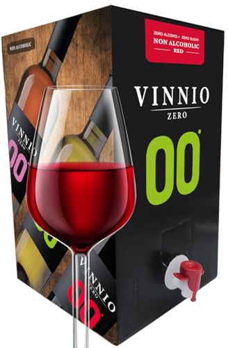 VINNIO – Vino Tinto Premium Sin Alcohol 0.0 | Bag in Box 10L (Equivale a 13+ Botellas de 750ml) | Formato Ahorro con Grifo (Sin Azúcar, Bajo en Calorías)