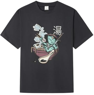 SPRINGFIELD Camiseta Ramen Frog SS Dark Graphic. 100% Algodón Bci, Azul, S