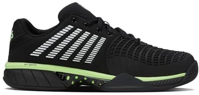 K-Swiss Men's Express Light 3 Tennis Shoe, Black/Soft Neon Green, 8.5 UK