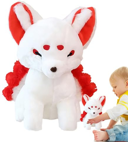 Gefüllter Fuchsplüsch - Neunschwanzfuchs-Plüschpuppe, weiche und kuschelige Stofftier, süßes Fuchs-Figuren-Kissen, Kuscheltier | Geschenke für Ostern Weihnachten Geburtstag Kinder Teenager Sam