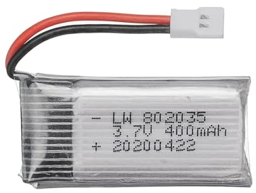 Batteria LiPo da 3,7 V 400 mAh 35 C con caricabatterie for mini quadricotteri RC – Pacco batteria di ricambio 37 × 20 8 mm(A)