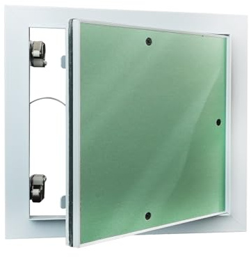 Torado® Access Panel Plasterboard push-to-open Inspection Hatch Drywall Bathroom tileable Revision Flap Wetroom (300 x 300 mm)