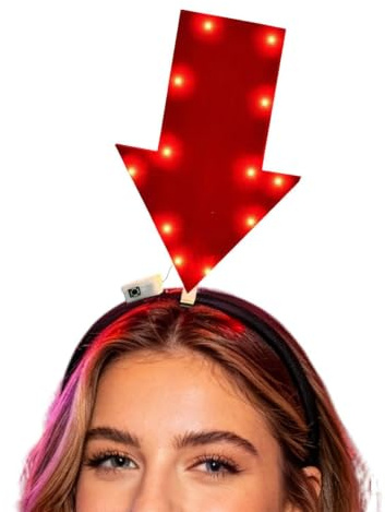 Lustiges Pfeilspitzen-Stirnband Leuchtende | Festival-Stirnband Geeignet für Frauen, Männer, Erwachsene, Fotografie, Feiertage, Zusammenkünfte, Karnevale, Sin