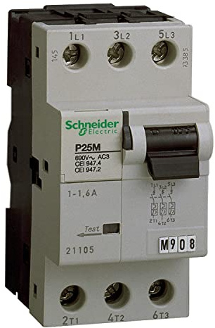 Schneider Electric 21110 P25M 3P 14A, White