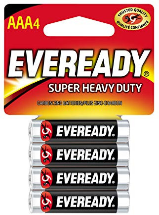 Eveready Super Heavy Duty Batteries, AAA, 4-Count