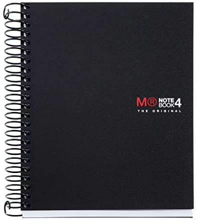 Miquelrius klein 4 Thema Spirale Notebook, schwarz, graph/Quad Seiten (11,4 x 15,2 cm)