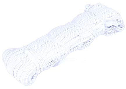 200 Meter Gummiband, 5 mm, weiß