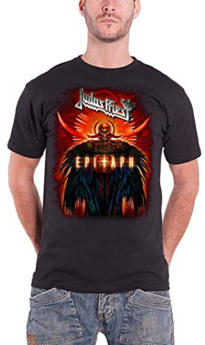 Judas Priest Herren Epitaph Jumbo Kurzarm T-Shirt Gr. L, Schwarz